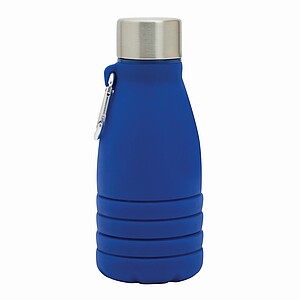 Foldable silicone bottle, royal blue