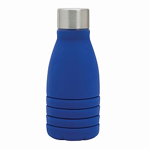 Foldable silicone bottle, royal blue
