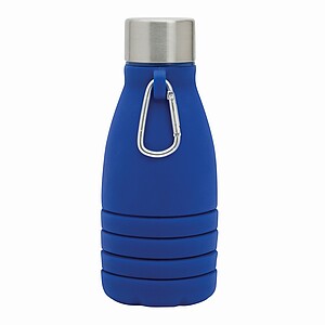 Foldable silicone bottle, royal blue