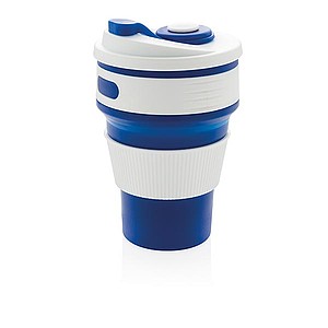 Foldable silicone cup, blue
