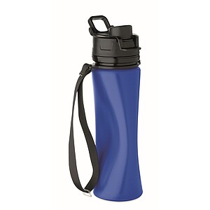 Foldable silicone sports bottle, royal blue
