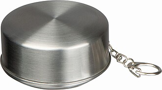 Foldable stainless steel drinking cup