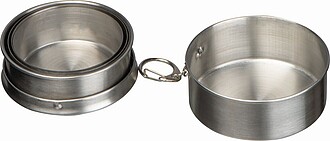 Foldable stainless steel drinking cup