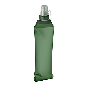 Foldable water bottle 500ml, green
