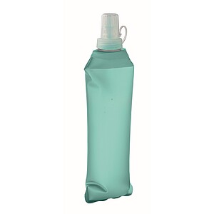 Foldable water bottle 500ml, turquoise
