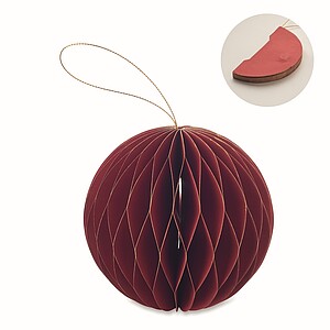 Foldable XMAS bauble hanger, red