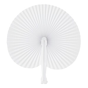 Folding fan, white