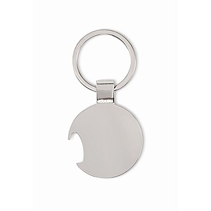 Football keyring with opener, white/black
