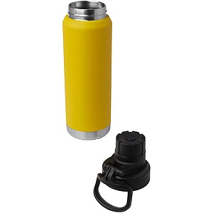 Fortis 700 ml RCS recycled stainless steel copper vacuum insulated water bottle (carbonated safe), ochre