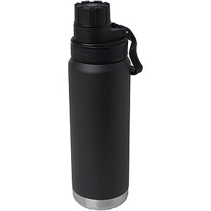 Fortis 700 ml RCS recycled stainless steel copper vacuum insulated water bottle (carbonated safe), solid black