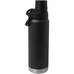 Fortis 700 ml RCS recycled stainless steel copper vacuum insulated water bottle (carbonated safe), solid black