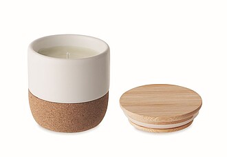 Fresh linen fragranced plant based wax candle