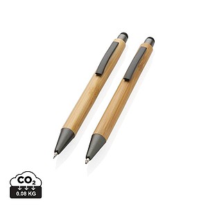 FSC® bamboo modern pen set in box
