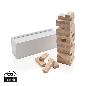 FSC® Deluxe tumbling tower wood block stacking game