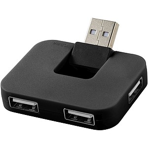 Gaia 4-port USB hub, black