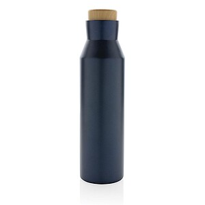 Gaia RCS certified recycled stainless steel vacuum bottle, blue