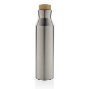 Gaia RCS certified recycled stainless steel vacuum bottle, silver