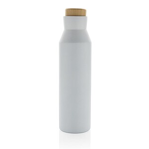 Gaia RCS certified recycled stainless steel vacuum bottle, white
