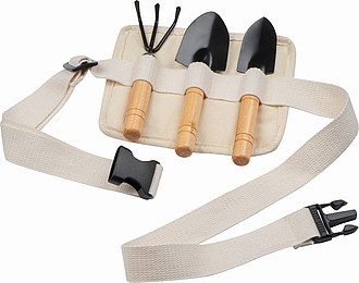 Garden tool set in a belt