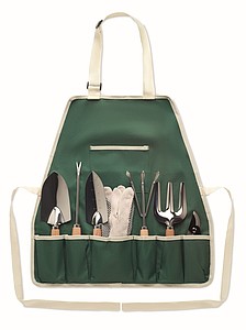 Garden tools in apron