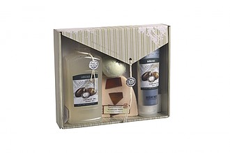 Gift box of cosmetics with the scent of shea butter