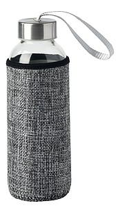 Glass bottle "take juty", grey