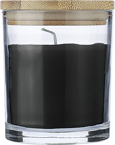Glass candle, black