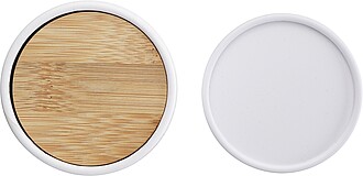 Glass candle, light blue