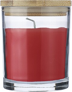 Glass candle, red
