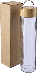 Glass drinking bottle 500 ml Clarence, brown