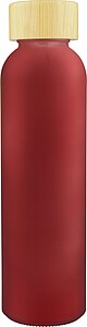Glass drinking bottle (500 ml) Levi, red