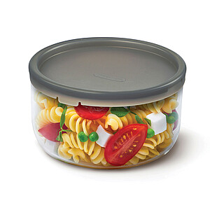 Glass Lunch Bowl 750ml, silver