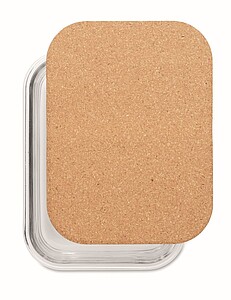 Glass lunch box with cork lid