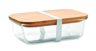 Glass lunchbox with bamboo lid