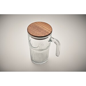 Glass mug 450ml, transparent