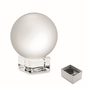 Glass round award, transparent