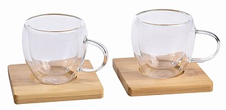 Glass Set "Bamboo Duo" 100 ml w. Bamboo