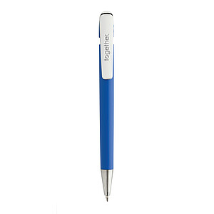 Glide GRS certified R-ABS Metal Clip Pen, blue