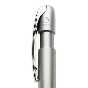 Glide GRS certified R-ABS Metal Clip Pen, grey