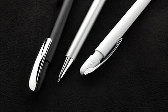 Glide GRS certified R-ABS Metal Clip Pen, grey