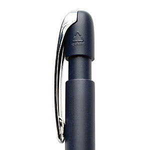 Glide GRS certified R-ABS Metal Clip Pen, navy blue