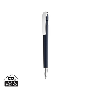 Glide GRS certified R-ABS Metal Clip Pen, navy blue