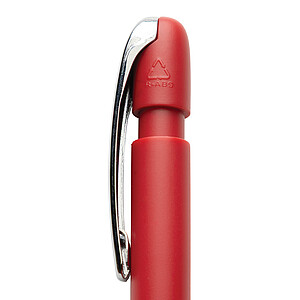 Glide GRS certified R-ABS Metal Clip Pen, red
