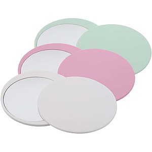 Glider slider makeup mirror, light pink