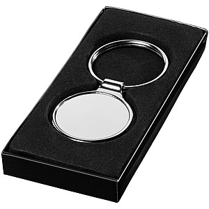 Glossy Round Key Chain - Silver