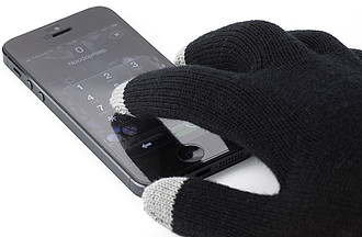 Gloves for capacitive screens.Black