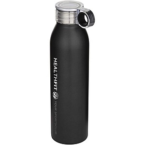 Grom 650 ml RCS recycled stainless steel water bottle, solid black