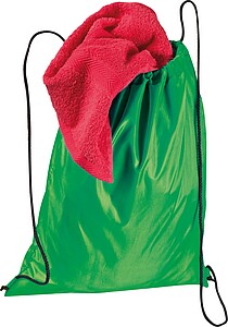 Gymbag made of recycled polyester, green