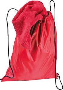 Gymbag made of recycled polyester, red