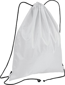 Gymbag made of recycled polyester, white